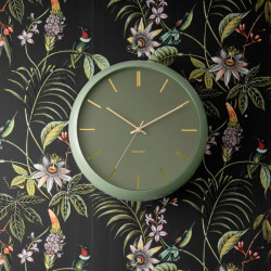 Wall clock Globe Moss Green [Display]