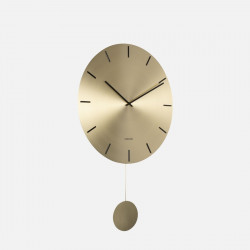 Wall Clock Impressive Pendulum, Gold