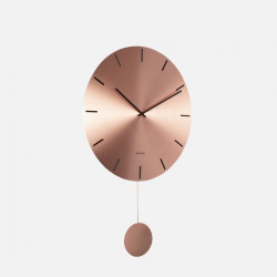 Wall Clock Impressive Pendulum, Copper [Display x1]