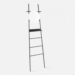 Wall Ladder Glint with Mirror Black