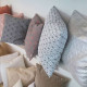 Geo origami pillow-M Orange [SALE]