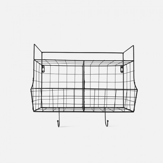 Kitchen Wall Rack Basket - White