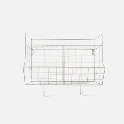 Kitchen Wall Rack Basket - White [SALE]