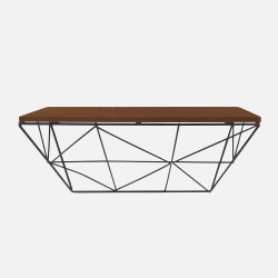 Wooden Shelf with Raster - Black