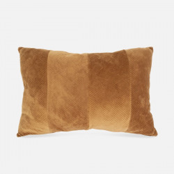 Cushion Ribbed Velvet Polyester, Chocolate brown