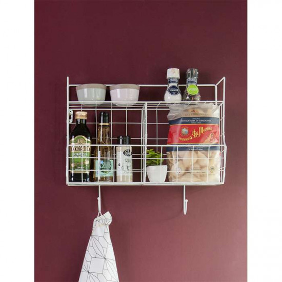 Kitchen Wall Rack Basket - White [SALE]