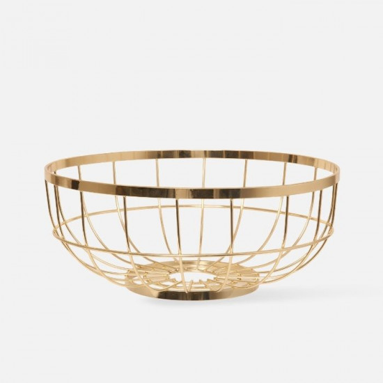Fruit basket Open Grid metal gold plated [SALE]
