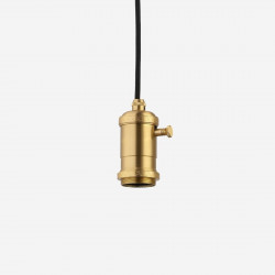 Brass Pendant Lamp with rotary dimmer