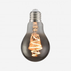 SIMBULB vintage LED spiral filament dimmable bulb, Smoky, D60