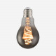 SIMBULB vintage LED spiral filament dimmable bulb, Smoky, D60