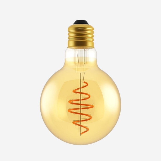 SIMBULB vintage LED spiral filament dimmable bulb, Amber, D95
