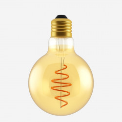 SIMBULB vintage LED spiral filament dimmable bulb, Amber, D125