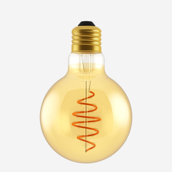 SIMBULB vintage LED spiral filament dimmable bulb, Amber, D125 SIMBULB vintage LED spiral filament dimmable bulb, Amber, D125
