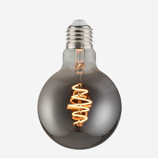 SIMBULB vintage LED spiral filament dimmable bulb, Smoky, D125