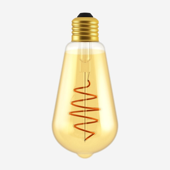 SIMBULB decorative LED spiral filament dimmable bulb, Amber