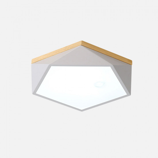 [SALE] Pentagon Nordic Ceiling Lamp, White, D42 [In-Stock]