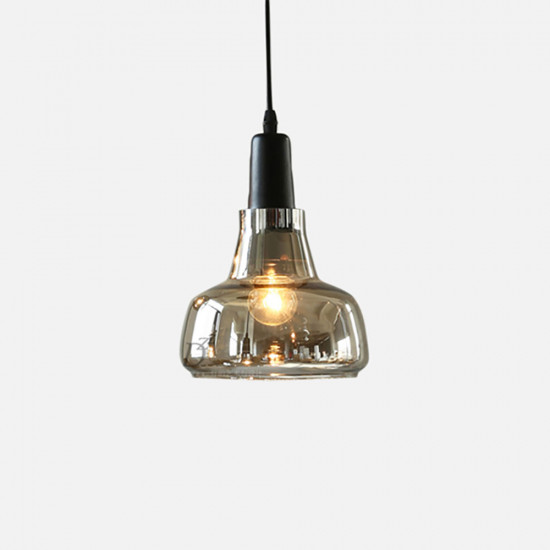 Smoky Black Glass Pendant, B Style [Display]