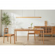 Linear LED Adjustable Natural Walnut Wood Pendant Linear LED Adjustable Natural Walnut Wood Pendant