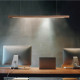 Linear LED Adjustable Natural Walnut Wood Pendant