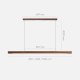 Linear LED Natural Walnut Wood Pendant, Non-Adjustable, L150 [In-Stock] 