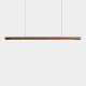 Linear LED Adjustable Natural Walnut Wood Pendant, L120