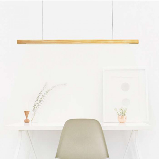 Linear LED Adjustable Natural Walnut Wood Pendant Linear LED Adjustable Natural Walnut Wood Pendant