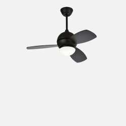 LED Ceiling Lamp with FAN, Black