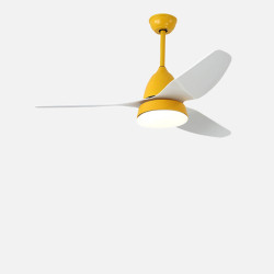 SIM Ceiling LED with Fan, Lemon Yellow