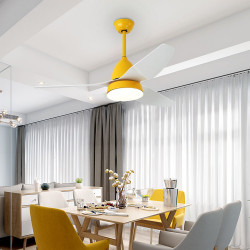 SIM Ceiling LED with Fan, Lemon Yellow