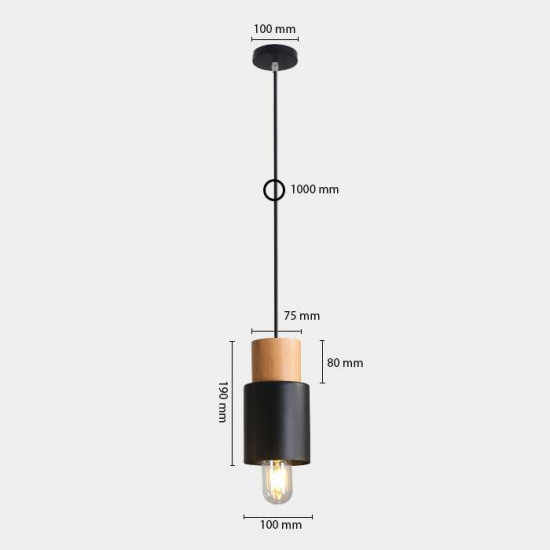 SCANDI Cylinder pendant, Snow White [Stockx1]