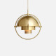 Comly Round Pendant, Brass