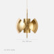 Comly Round Pendant, Brass