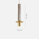 COMLY White Terrazzo Hanging Pole with Brass