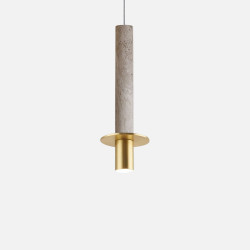 [DISPLAY] COMLY White Terrazzo Hanging Pole with Brass