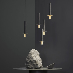 [Display] COMLY Black Concrete Hanging Pole with Brass