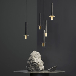 [DISPLAY] COMLY Black Concrete Hanging Pole with Brass