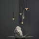 COMLY Black Concrete Hanging Pole with Brass