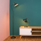 [SALE] Floor Lamp Hood Matt Black Iron