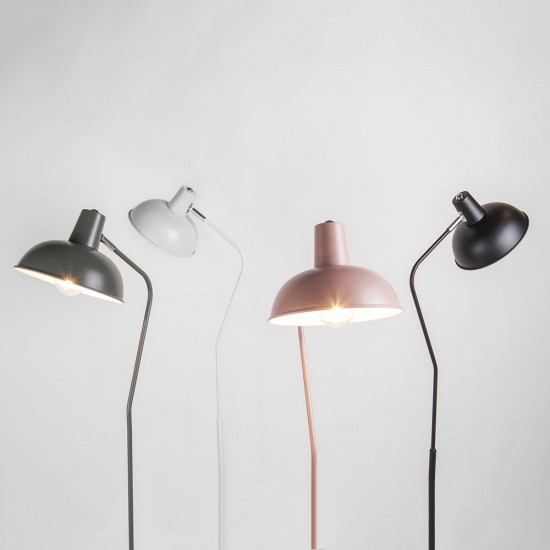 [SALE] Floor Lamp Hood Matt Black Iron