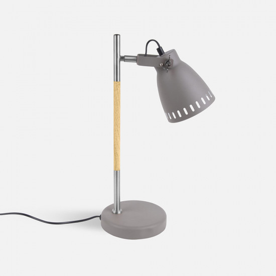 [SALE] Table lamp Mingle iron grey w. wood print