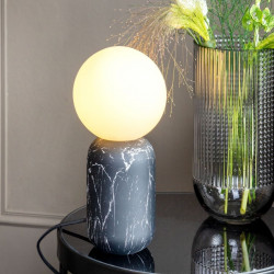 Table Lamp Gala iron black marble [Display]
