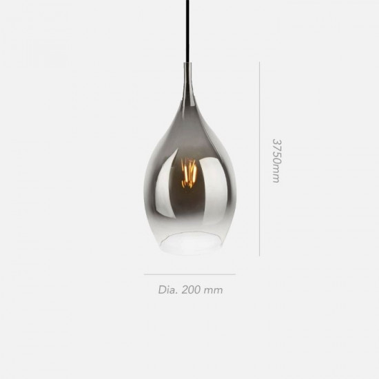 [Display] Pendant lamp Drup chrome shadow 