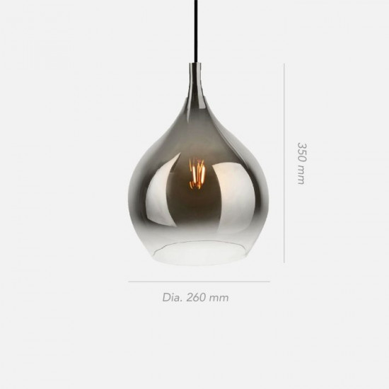 Pendant lamp Drup Large chrome shadow [SALE]