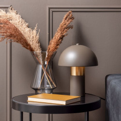 Table Lamp Seta metal taupe