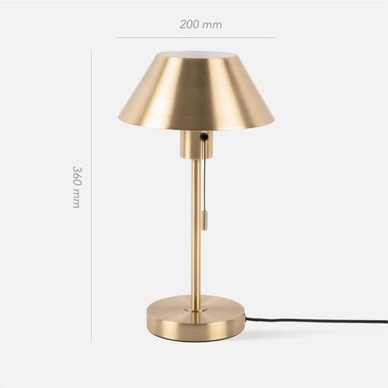 Table Lamp Office Retro Plated, Gold