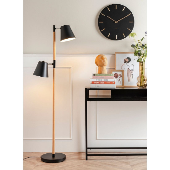 Rubi Floor Lamp, white with wood [SALE] 