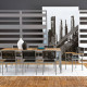 BERDEDA stackable dining armchair, Black batyline sling BERDEDA stackable dining armchair, Black batyline sling