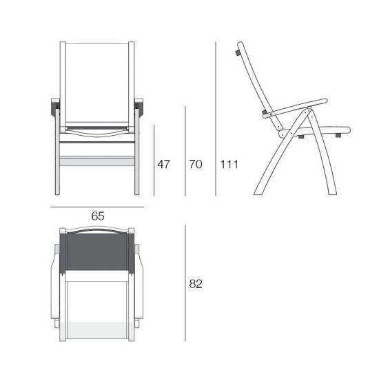 Adjustable dining armchair 5 position Macao Adjustable dining armchair 5 position Macao
