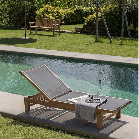 Sunlounger with wheels Macao Sunlounger with wheels Macao