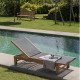 Sunlounger with wheels Macao